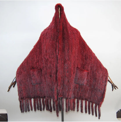 Long Style Winter Real Natural Mink Fur Scarf Lady 100% Natural Real Mink Fur Shawl Women Knitted Real Mink Fur Pashmina Scarves