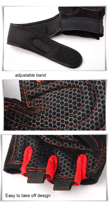 Workout Gloves for Men Women Half Finger Glove with Wrist Wrap for Sport Weight Lifting Training Bicycle Motorcyclist Gym Glove