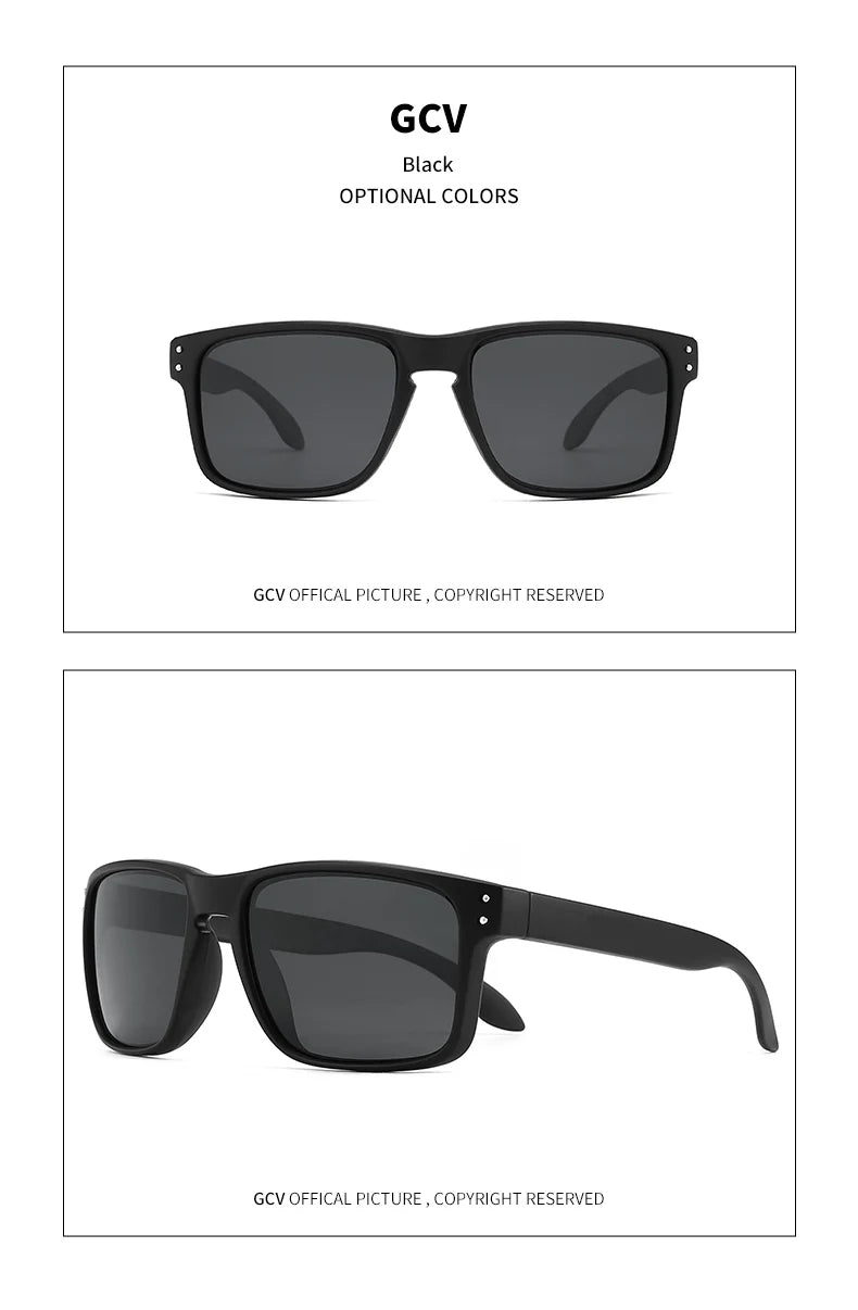 GCV Brand Fashion Wrap Frame Retro Decorative Photochromic Classic Polarized Women Men Versatile Pattern Sunglasses UV400 Goggle