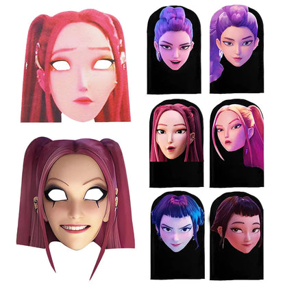Anime Demon Hunter Face Mask Cartoon Rumi Zoey Mira Cosplay Mask Decoration Birthday Party Masks Role Play Props Costume Gifts