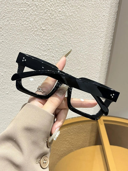 Vintage Black Computer Glasses Frame Women Men Anti Blue Light Square Eyewear Blocking Glasses Optical Spectacle New Eyeglass
