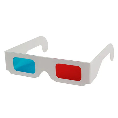 10pcs/set Universal Paper Anaglyph 3D Glasses Red Blue Cardboard Movie Game DVD Video TV 3D Glasses