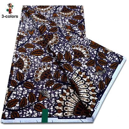 2025 Guaranteed Veritable Original African Wax Print Fabric Real Nigerian 100% Cotton Ankara Wax Fabric Soft Pagne Spuer Batik