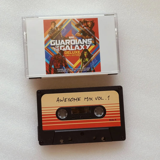Movie Guardians of the Galaxy Star-Lord Music Tape Rocket Raccoon 1+2 Album Cassettes Cosplay Walkman Recorder Soundtracks Box
