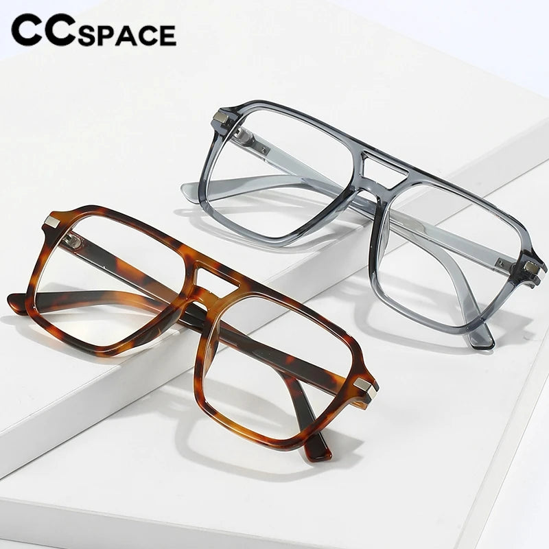 Luxury Brand Designer Reading Glasses Women 2025 Retro Double Bridge Square Eyeglass Fashion Man Optical Prescription Eyewear
