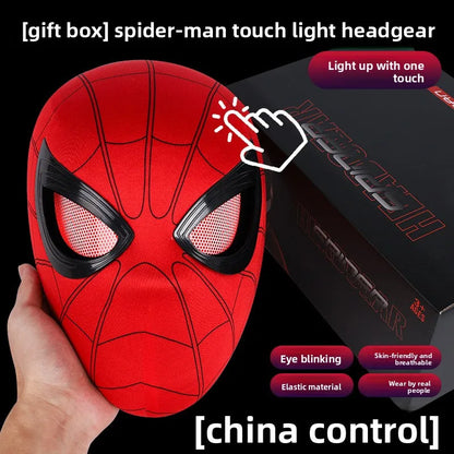 Spider Man headgear eyes movable electric blinking luminous extraordinary mask Wan Christmas cos helmet