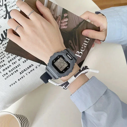 Male Digital Watches Waterproof Hombre Mens Sports Green Wristwatches Hand Clocks Women Watch Reloj Masculino