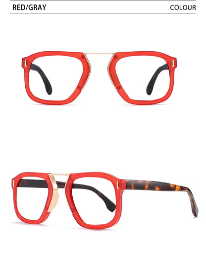 Fashion Reading Glasses Women Rivets Black Leopard Oversized Square Glasses Frame Anti Blue Light Far Sight Presbyopia Eyewear