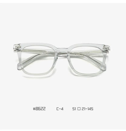 Transparent Square Men's Reading Glasses TR90 Large Frame Block Harmful Blue Light Myopia Prescription Glasses For Women
