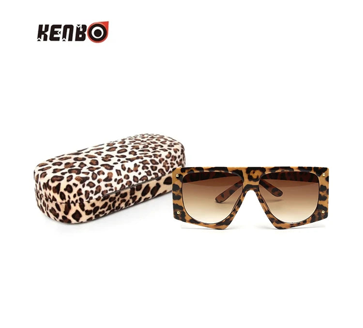 Kenbo Fashion Leopard Sunglasses Punk Designer Luxury Man/Women Sun Glasses Irregular Oversized Classic Vintage UV400 Eyewear