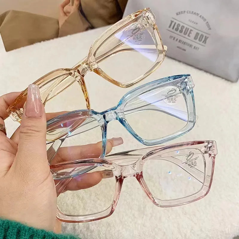 Transparent Square Computer Glasses Frame Women Men Anti Blue Light Rectangle Eyewear Blocking Optical Spectacle Eyeglasses