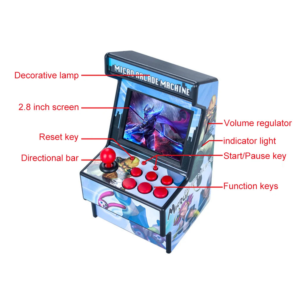 Mini Arcade Handheld Game Console Built-in 156 Classic Games 2.8 Inch Screen Retro Game Console for Kid Adult Video Game Console
