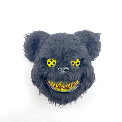 Halloween Light Up Horror Mask Glowing Bloody Bear Killer Mask Flashing Neon Scary Bear Mask for cosplay mask purim props
