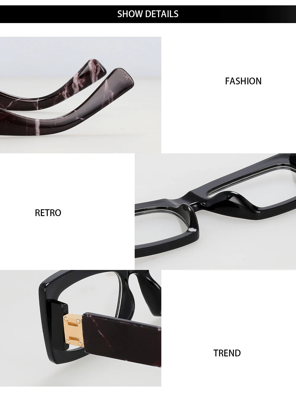 R56339 Women's Square Cat Eye Reading Eyes +1.00 +1.50 +2.00 Modern Small Frame Retro Presbyopia Glasses