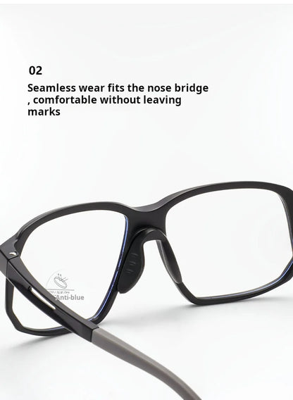 YIMARUILI New TR90 Men's Sports Cycling Glasses Ultra-light Fashion Big Size Optical Prescription Eyeglasses Frame Women HD-8068