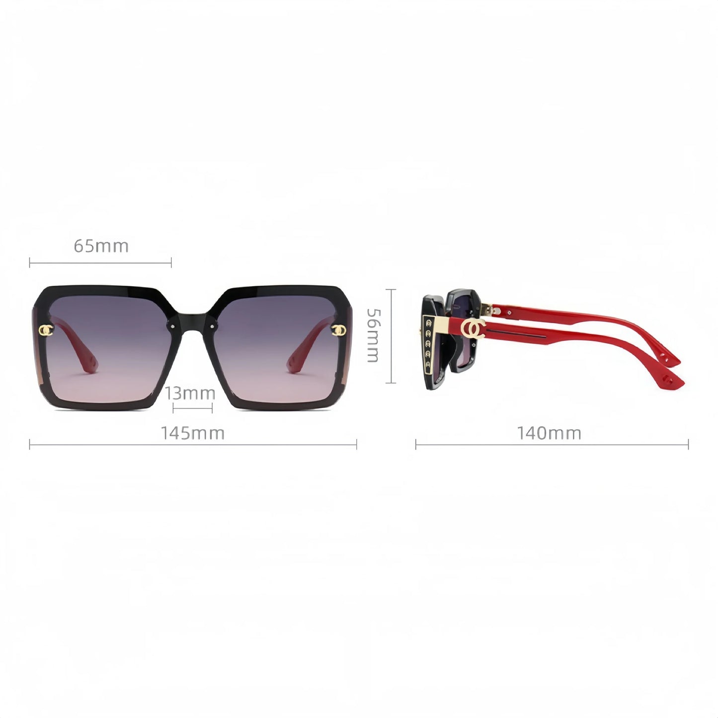 1 Pair of Classic and Fashionable Sunglasses, Personalized Uv Protection Sunglasses, Women's Polarized Sunglasses (with Leather Case), a Gift for Elders and Girlfriends