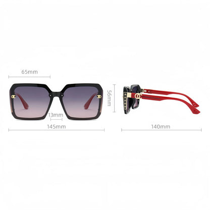 1 Pair of Classic and Fashionable Sunglasses, Personalized Uv Protection Sunglasses, Women's Polarized Sunglasses (with Leather Case), a Gift for Elders and Girlfriends