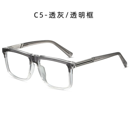 Men Vintage Anti Blue Light Reading Glasses Classic Brand Double Bridge Square Eyeglasses Business Office Presbyopia Glasses +