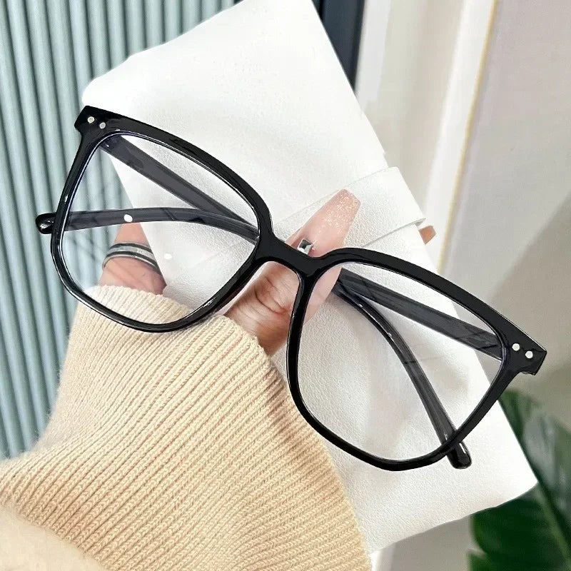 Fashion Square Large Frame Blue Light Blocking Reading Glasses Retro Men Women Presbyopia Glasses Unisex Far Sight Eyewear