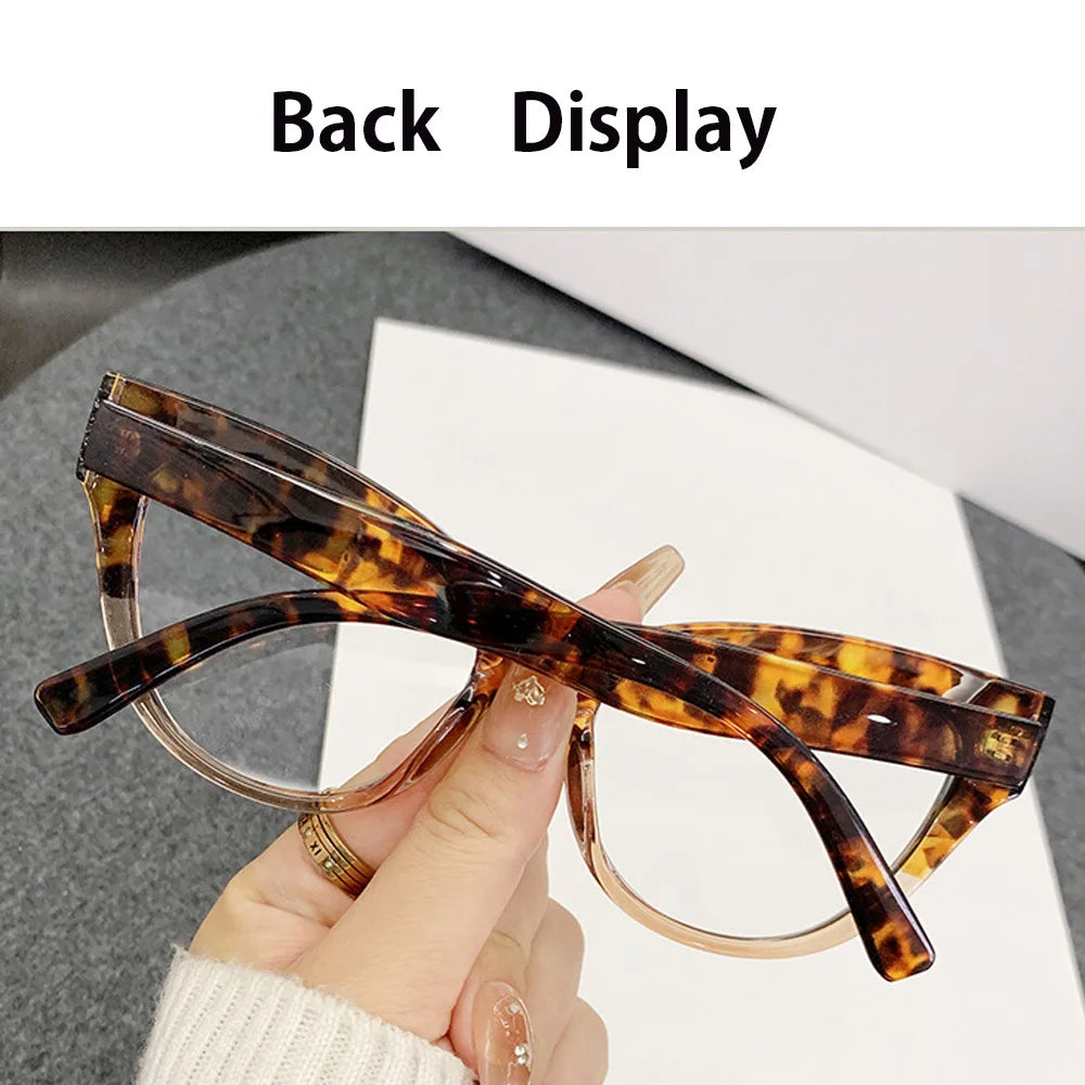Fashion Cat Eye Shape Glasses High Quality Anti-blue Light Flat Eyeglasses Durable Ultra-light Computer Eyewear Transparent Lens