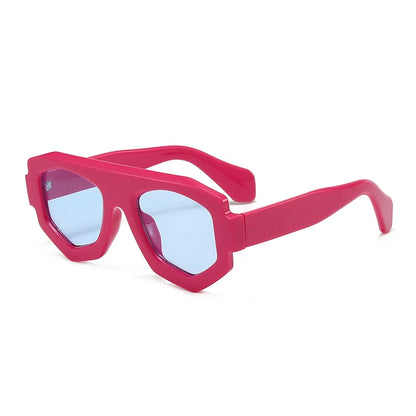 JNPCXI New Fashion Irregular Square Women Sunglasses Shades UV400 Retro Green Men Sun Glasses