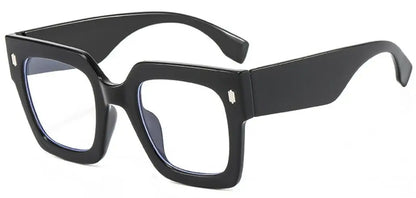 Vintage Big Frame Square Reading Glasses Women Men Fashion Brand Prescription Eyeglasses Transparent Computer Blue Light Glasses