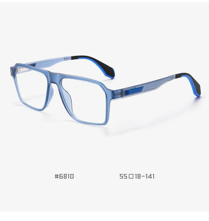 BLMUSA Retro Large Frame Ultralight TR Non-Slip Sports Myopia Glasses Anti Blue Light Prescription Reading Driving Sunglasses