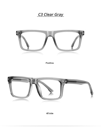 Ralferty TR90 Eyeglass Frames Men Square Business Prescription Glasses Anti-glare Blue Light Glasses Myopia Optic Frame 2025 New
