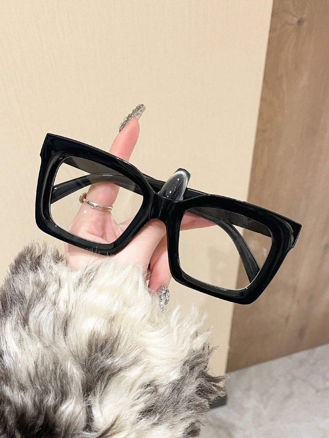 1/2Pcs Women's Square Frame Tortoiseshell Color Glasses Transparent Lens Simple Classic Style Suitable for Daily Travel