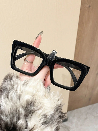 Fashion Anti-blue Light Glasses Men Women Transparent Computer Glasses Frame Eyeglass Frame Flat Glasses Square Eyeglasse
