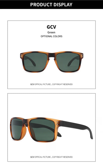 GCV Brand Fashion Wrap Frame Retro Decorative Photochromic Classic Polarized Women Men Versatile Pattern Sunglasses UV400 Goggle