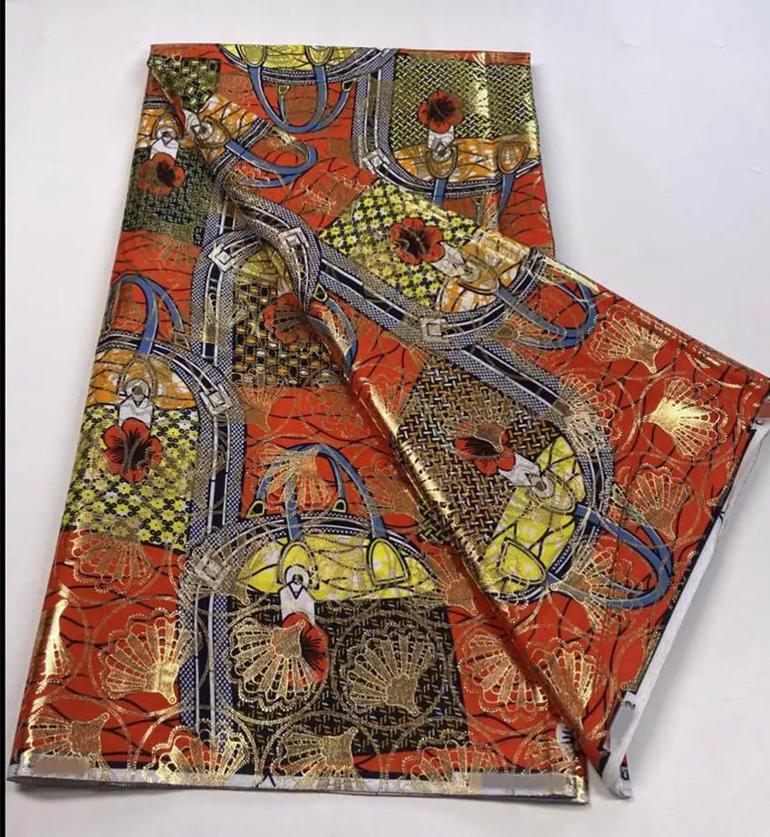2022 New Hot Sale African Wax Fabric Cotton Material Nigerian Ankara Block Prints Batik Dutch High Quality Sewing Cloth