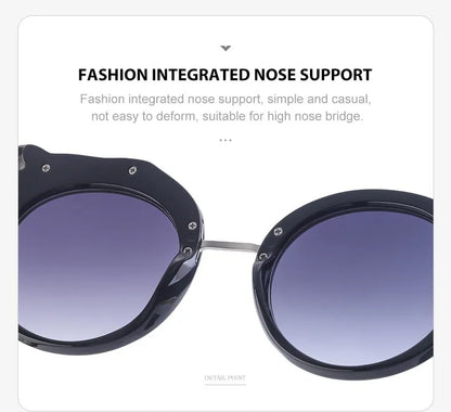 Oversized Round Sunglasses Women Big 2026 Luxury Brand Crystal Leopard-Shaped Sun Glasses for Ladies Anti Blue Light Eyeglasses