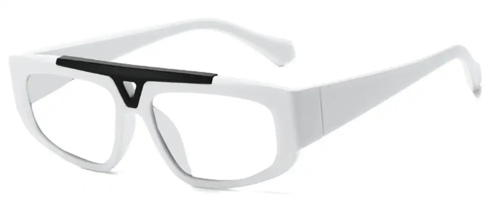 Brand Square Blue Light Blocking Men Reading Glasses Fashion Yellow Small Frame Double Bridge Hollowing Out Prescription Glasses