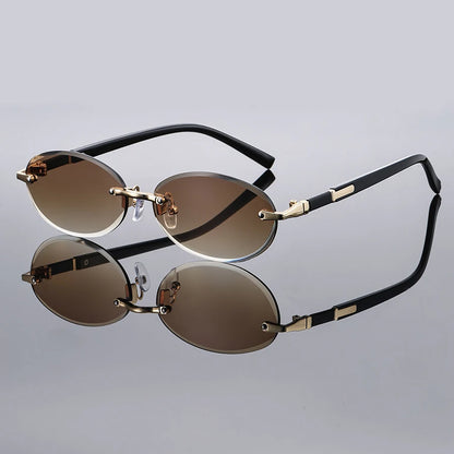 5-pack Elliptical Frameless Multicolor Fashion Trendy Women's Glasses, Essential for Trendsetters