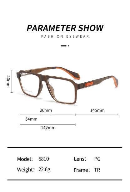 2024 New Sports Glasses Fashion Square Cycling Men's Glasses Frame Ultra-light  Optical Prescription Eyeglass Frame Women 6810