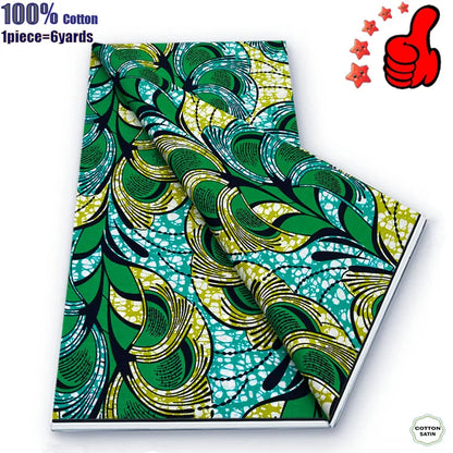 Guaranteed Veritable African Real Wax Prints Fabric Ghana Style Ankara Wax Tissu Pagne 100%Cotton Soft Design Nigeria Wax Fabric