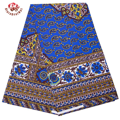 African Fabric Cloth By The Yard 3/6 Yards Ankara Print Wax Fabric for Party Dress Making and Sewing FP6625