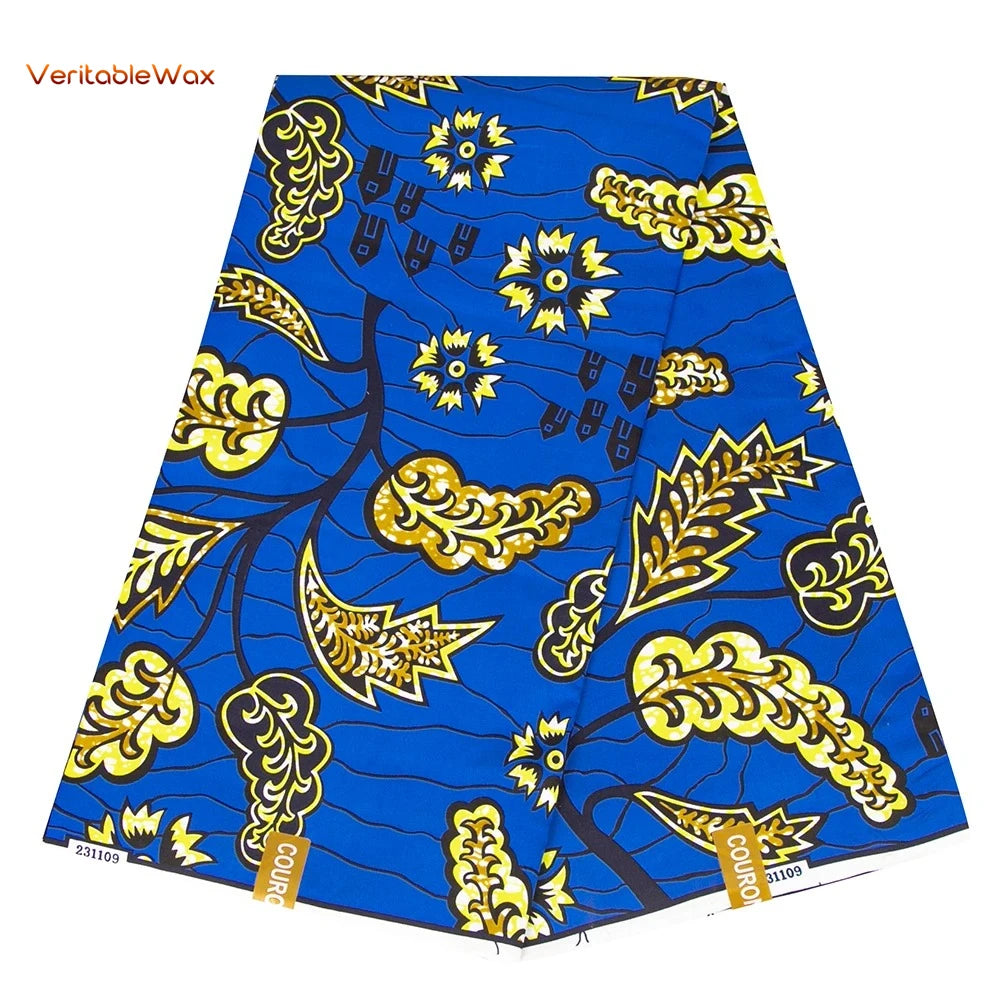 African Ankara Wax Fabric Patchwork Retro Style Double Prints Warp DIY Cloth Sewing Materials Africa Loincloth Polyester Tissu