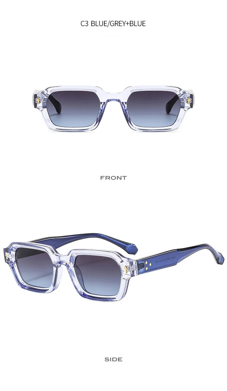 New Fashion Small Square Sunglasses For Women Men Modern Design Retro Double Color Frame Sun Glasses Shades UV400 Eyeglasses