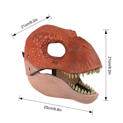 Halloween Dinosaur Mask Horror Dinosaur Headgear Raptor Scary Party Props Halloween Decoration Best Gifts for Kid Children