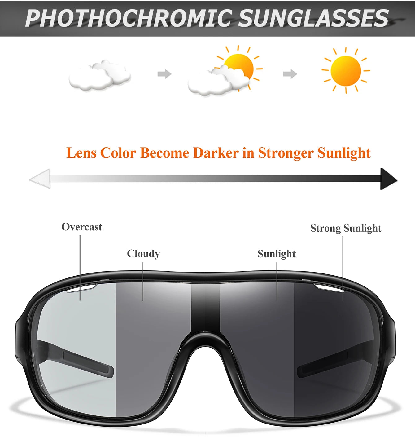 POAT BRAND Cycling Photochromic Eyewear Outdoor Sports Cycling Fishing Road Bike Hiking Sunglasses Men Women windproof Glasses