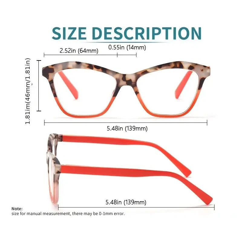 1-piece green contrast design fashion tortoiseshell reading glasses, unisex, suitable for reading