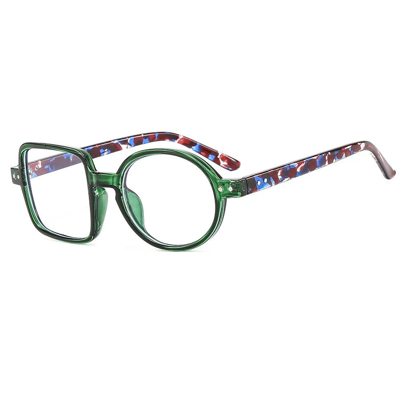 OEC CPO Square Glasses Women Men Fashion Clear Glasses Optical Eyeglasses Frame Personality Round Transparent Lens Spectacle