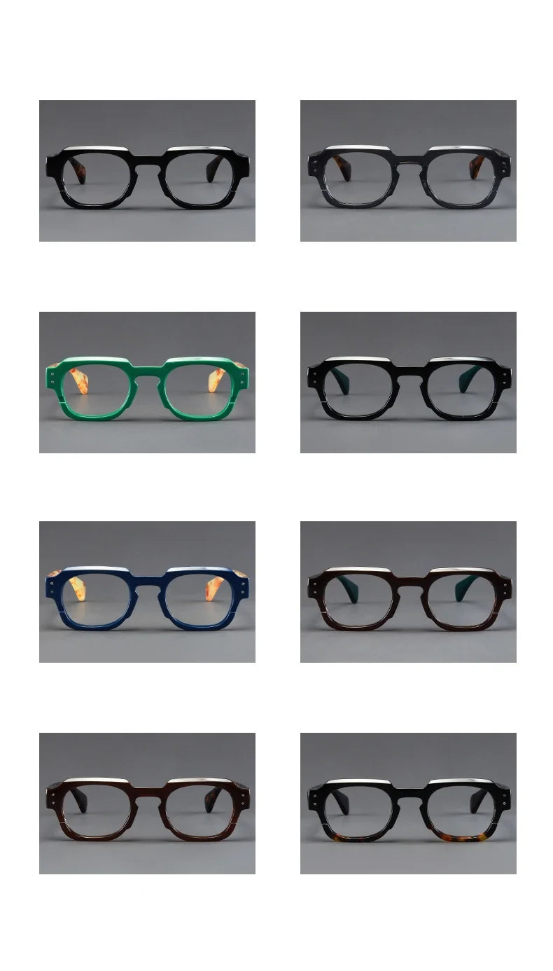 Korean Style Trendy Retro Square Irregular Glasses Frame Versatile Anti-Blue Light Glasses for Men and Women
