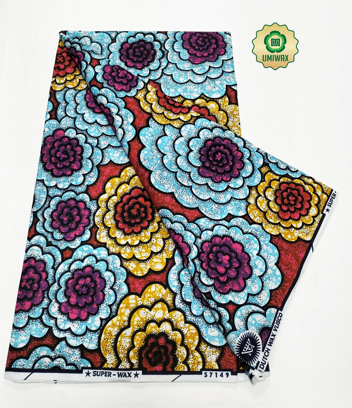 2025 Newest Veritable Original Super-W Guaranteed Dutch Hollandais Pagne Real Wax Print Fabric African Dress 100% Cotton 6 yard