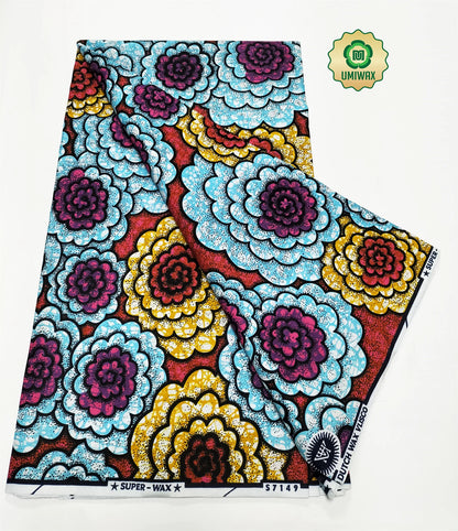 2025 Newest Veritable Original Super-W Guaranteed Dutch Hollandais Pagne Real Wax Print Fabric African Dress 100% Cotton 6 yard