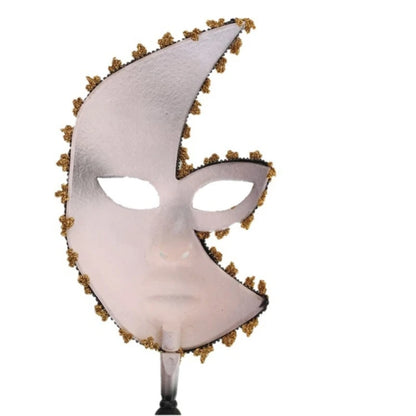 Mardi Gras Mask Masquerade Mask with Holding Venetians Mask Carnivals Mask Halloween Costume Mask for Party