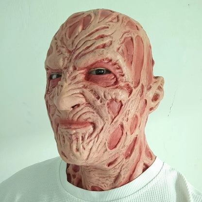 A Nightmare On Elm Street Freddy Krueger Mask Halloween Cosplay Party Horror Killer Freddy Costume Props Latex Full Head Mask
