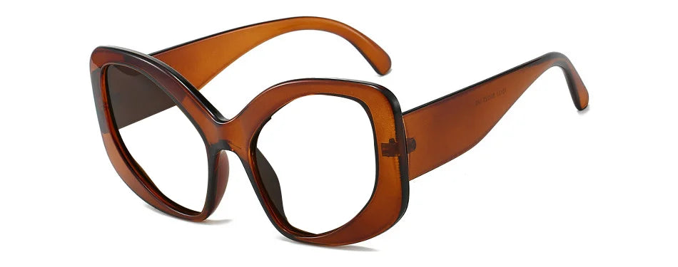 Oversized Reading Glasses Women Luxury Brand Designer Cat Eye Chunky Glasses Anti Blue Light Customised Prescription Glasses